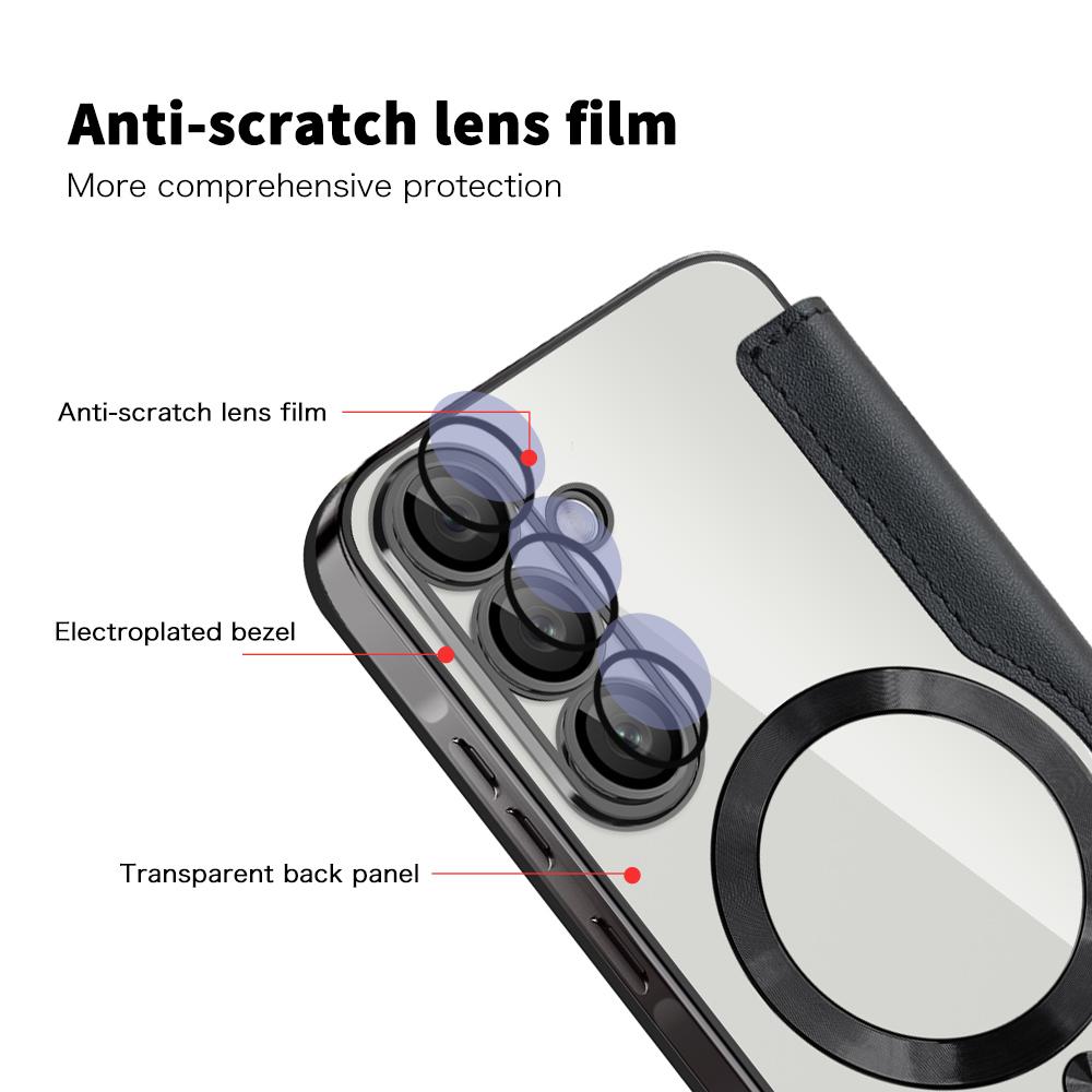 Dla Samsung Galaxy A56 5G Magnetyczne Etui Romb PU Skóra Pokrowiec na Telefon