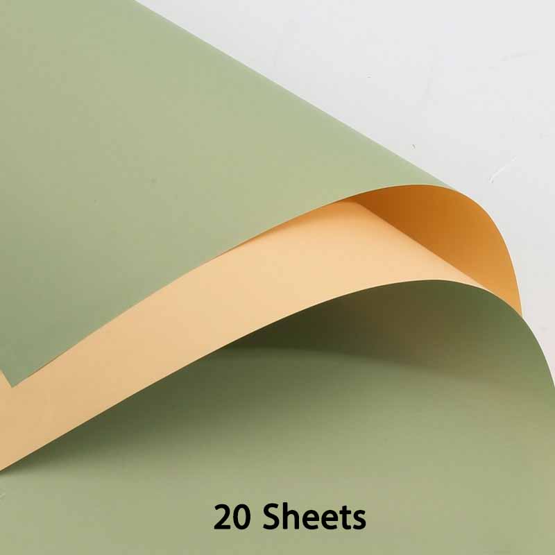 20 Sheets Double-Sided Colors Flower Wrapping Paper Waterproof Florist Bouquet Paper DIY Crafts 58 x 58cm(22.8x 22.8 inch)