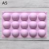 Silicone Half Sphere Baking Mold Reusable 6/15/24 Holes Non-Stick for Ice Cream Chocolate Holiday Baking DIY Gift Making