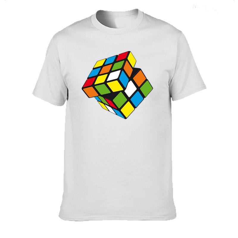 2024 Fun Unisexs High Quality Rubiks Cube T Shirt Casual T Shirt Unisex 100 Cotton Short Sleeve Vintage Big Size Quality Tops Tees