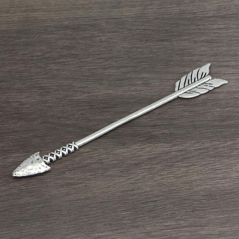 Simple Metal Arrow Hair Sticks Retro Hair Bun Holder Chinese Hair Clip Antique Hair Chopsticks Women Hair Accessories