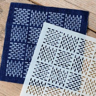 9/32 ks Šablona pro Sashiko výšivku DIY Geometrická patchworková šablona Opakovaně použitelná PET šablona Ruční výšivka Řemeslné nástroje