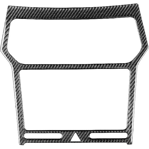 Real Carbon Fiber Car Central Navigation Screen Panel AC Outlet Vent Frame Sticker Compatible with Ford Explorer 2013 2014 2015 2016 2017 2018 2019