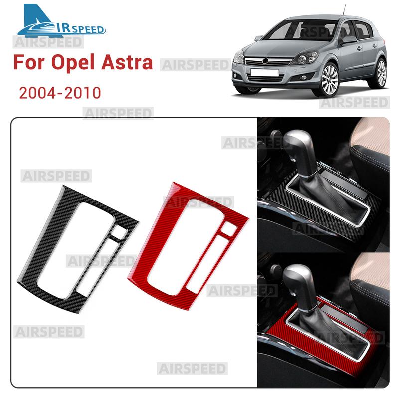Real Soft Carbon Fiber LHD RHD Car Gear Shift Panel Sticker For Vauxhall Opel Astra H MK5 2004 2005 2006 2007 2008 2009 2010