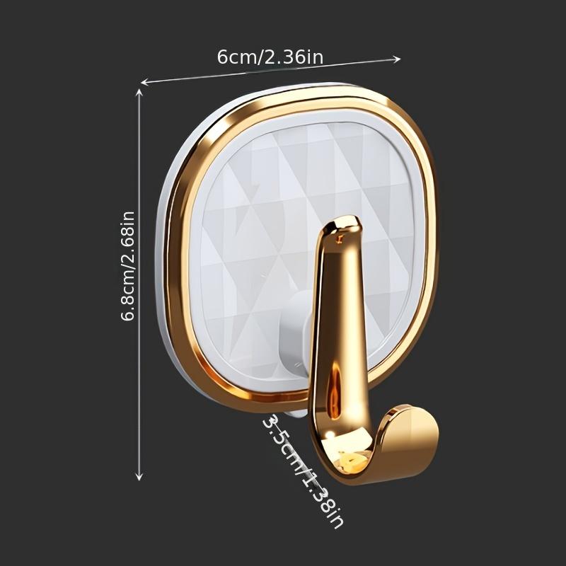 4pcs  Adhesive Hooks In Assorted Colors - Easy Install, No-Drill Wall Mount for Clothes, Towels & Robes - Stylish Bathroom Accessories