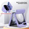 With Card Holder Protective Phone Case for Samsung Galaxy Z Flip 7 FE 6 5 4 Flip6 Flip5 Flip4 Flip3 Full Hinge Shockproof Cover