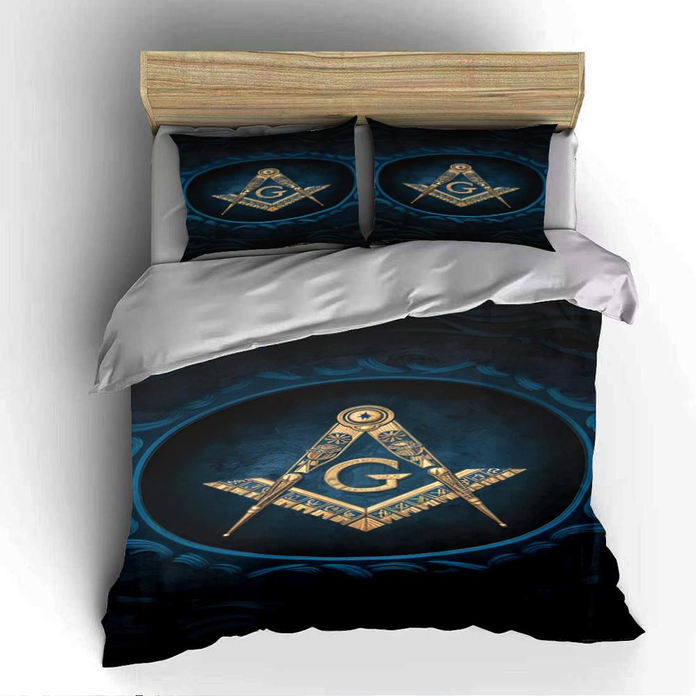 Masonic Symbol Design Bedding Set Bedding set (1 duvet cover, 2 pillowcases, duvet not included)