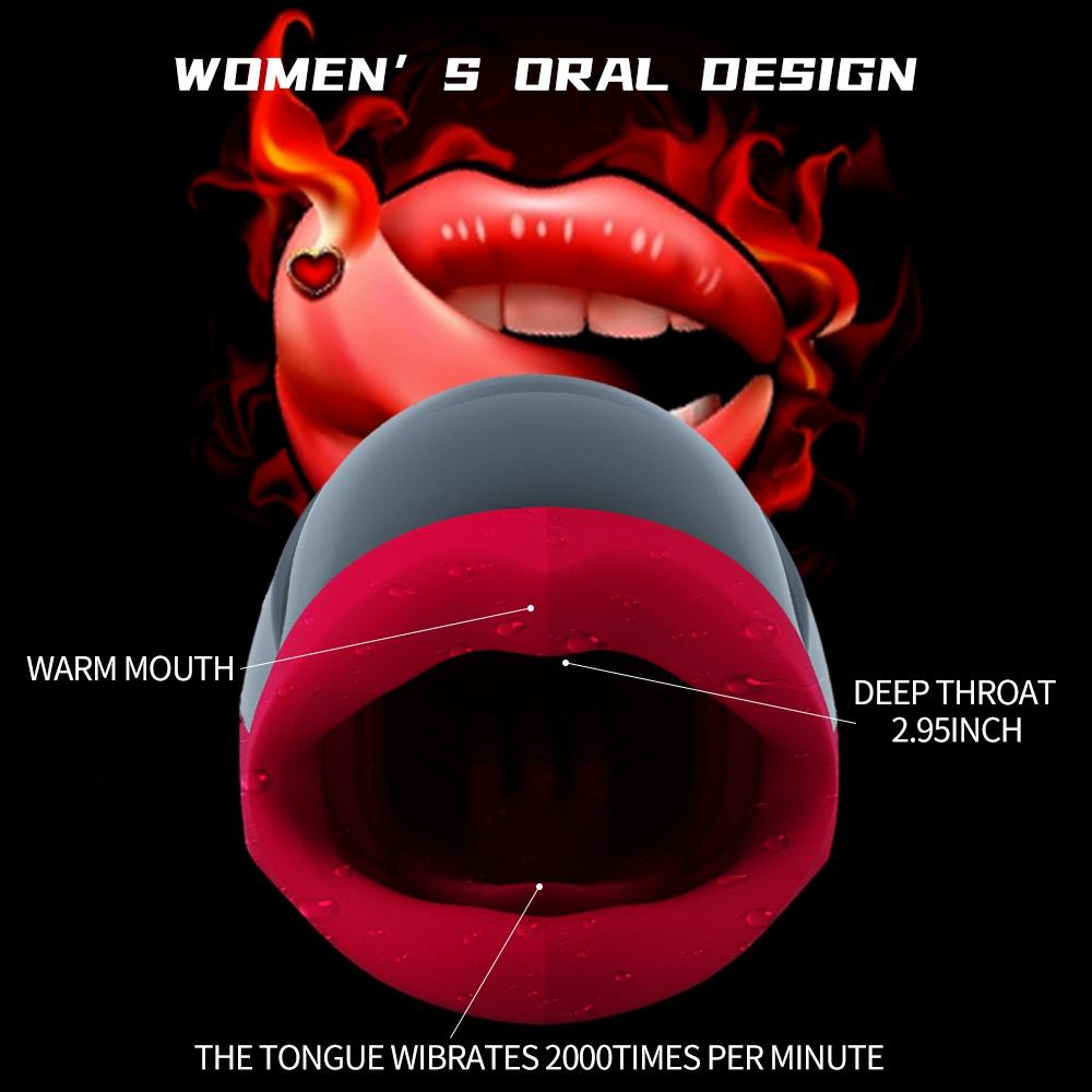 Male Masturbator Cup 3D Realistic Vagina Mouth Smart Vibrating Sucking Pump Pocket Pussy Oral Sex Toys