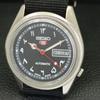 VINTAGE SEIKO 5 AUTOMATIC 6119C JAPAN MENS ARABIC BLACK DIAL WATCH A701588-5 R206b-a701588