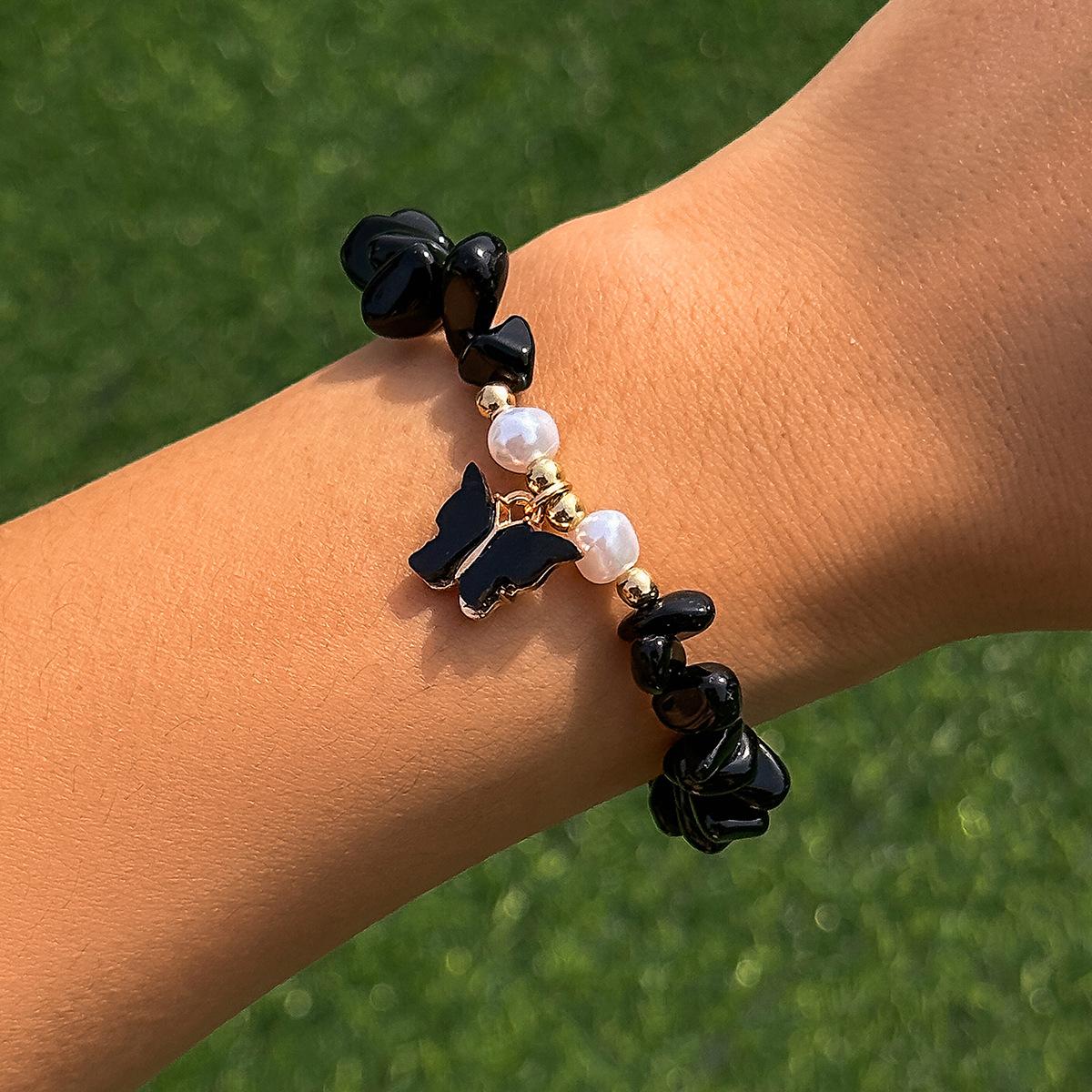 

Аксессуары, Праздничное Ожерелье-ветер с бусинами, Летнее Дофаминовое Пасторальное Ожерелье-бабочка из гравия для женщин