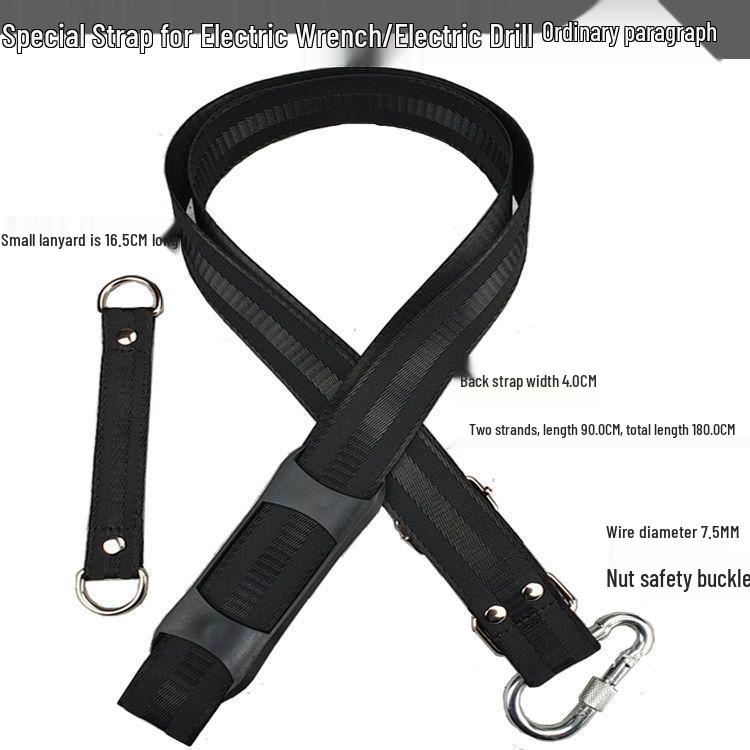 Multi-functional Electric Wrench Bag with Shoulder Strap and Safety Rope