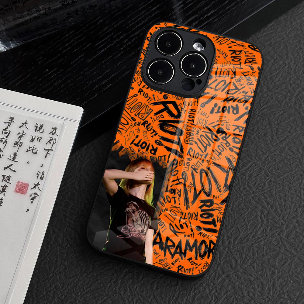 Paramore Band Whitepaper Phone Case For IPhone 17 Pro Max 15 16 Pro 14 Plus 12 11 13 14 Magsafe Wireless Charge Glass Cover