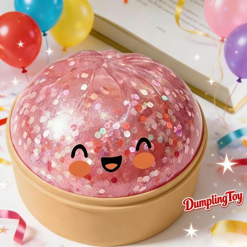 Riesige Teigtaschen-Quetsch-Fidget-Spielzeug mit Bambusdämpfer, weicher TPR-Dekompressionsball, kreatives lustiges Geschenk für Kinder