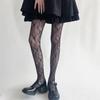 Spring-Summer Lace Mesh Floral Fishnet Stockings - Versatile Lolita Style for Women In White & Black