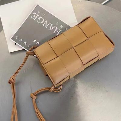 Mini tkané dámske tašky cez rameno z pravej kože, mäkká jahňacia koža, crossbody taška, značkový štýl, pletená malá kabelka, peňaženka na telefón, bez loga