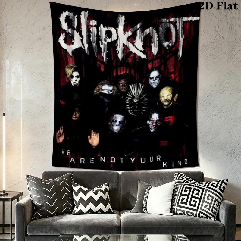 Slipknot Wall Tapestry Aesthetic Wall Hanging Printed Fabric Blanket Decorative Tapestries for Bedroom Living Room Home Decor