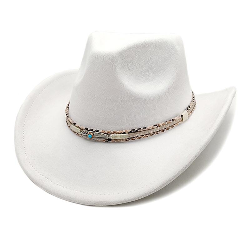 Ethnic Style Cowboy Hat With Wide Brim For Men Women Spring Sun Protection