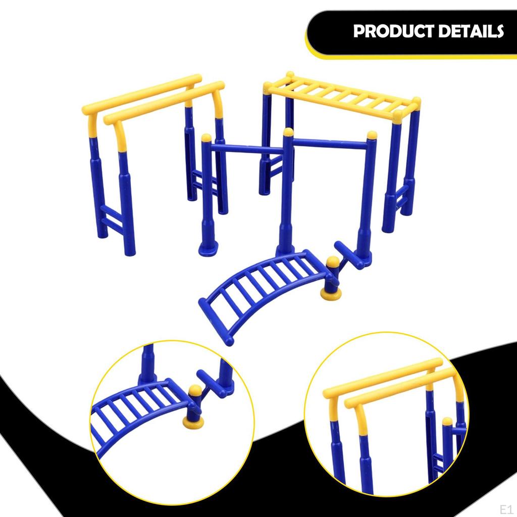 1 :12 1:18 Scale Park Gym Equipment Dollhouse Decoration Dioramas Collections Craft Miniature Pull