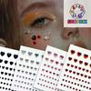 57 Stück/Bogen Herz Strasssteine Gesichtsjuwelen Aufkleber 3D Mehrfarbig Selbstklebende Edelsteine Für DIY Festival Party Augen & Gesicht Make-up Deko