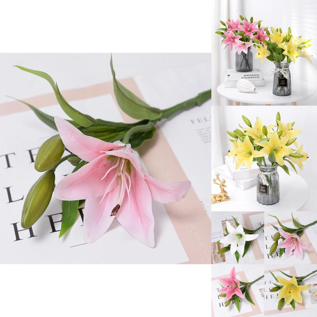 3d Fake Lily Flower Handcraft For Photography Wedding And House Decoration