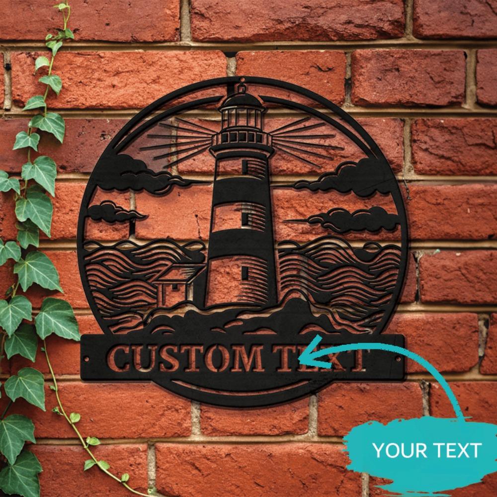Metal Wall Art Lighthouse Coastal Decor Seaside Home Gift TYDZ002834-30cm