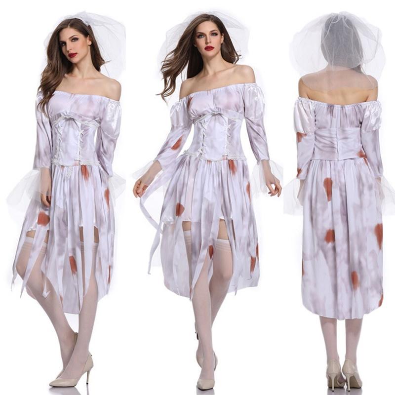 Elegant Zombie Corpse Bride Costume For Women Perfect For Halloween And Cosplay Events
