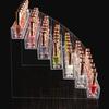 Clear Acrylic Cosmetic Storage Holder with Multiple Compartments for Nail Polishes and Lipsticks