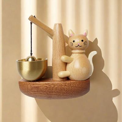 Japán Ajtócsengő Fa Szélcsengők Otthon Kert Dekorációk Fali Dekor Japán Szoba Dekor Táj Kawaii Macska Ajtócsengő