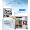 Pack of 5 Stackable Freezer Baskets Freezer Organizing Case Freezer Containers Metal Texture Suitable for Refrigerator