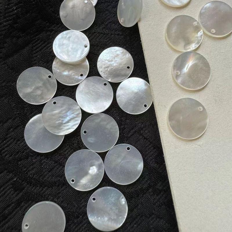 

Круглые белые серьги-подвески из перламутра с дизайном в виде сердца 10mm Diameter, 1.0mm Thickness