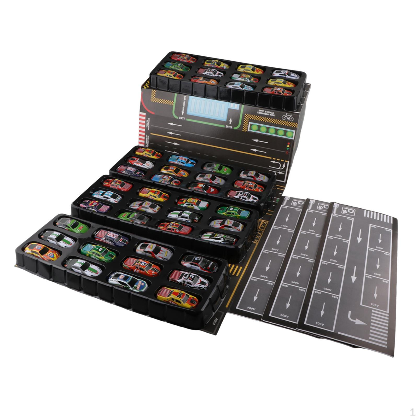 48 Metal Friction Cars with Toy Storage Box, Ideal Birthday Gift for Children (boys And Girls).