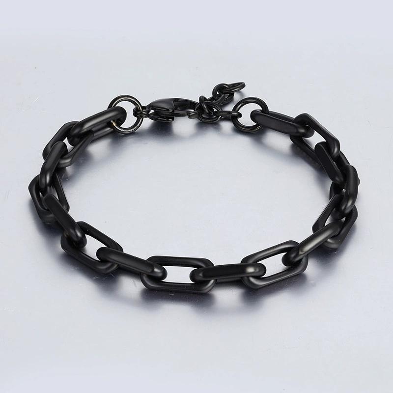 Customizable Stainless Steel Men's Bracelet Personalized Minimalist Light Luxury Sturdy Sleek Trendy Niche Designed Jewelry