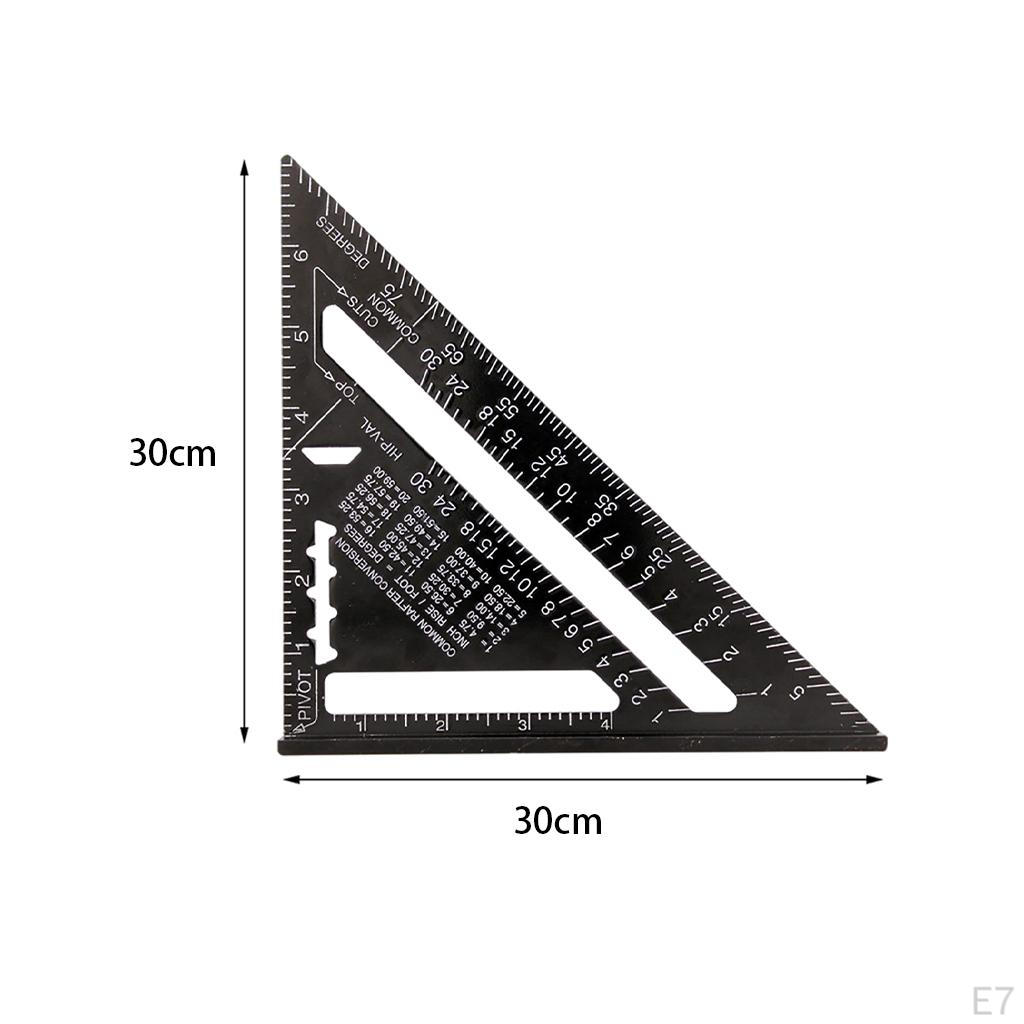 inch Degree Carpenter Triangle Ruler Comfortable to Resistant Easy Carry Professional Multiple