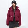 Winter Neueste Kurze Daunen-Baumwollwattierte Jacke Damen Stehkragen Baumwollwattierte Kleidung Lockere Passform Wattierte Brot-Kleidung