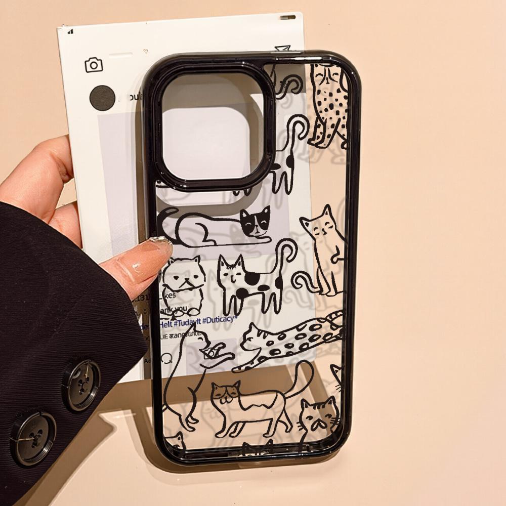 Acrylic Phone Case For iPhone 11 13 16 ProMax Case iPhone 13 14 15 ProMax 12 13 ProMax Case Samsung A55 A05S A54 A06 S22 A15 S23 A12 A22 A52S Cartoon