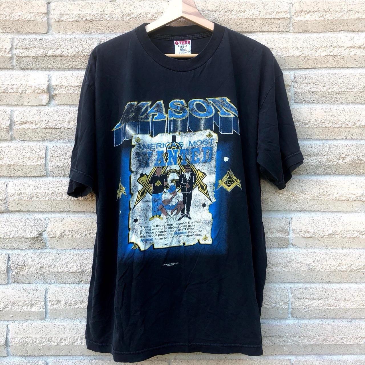 Vintage 90s Free Mason Prince Hall Masonry Graphic Shirt Americas Most Wanted XL M