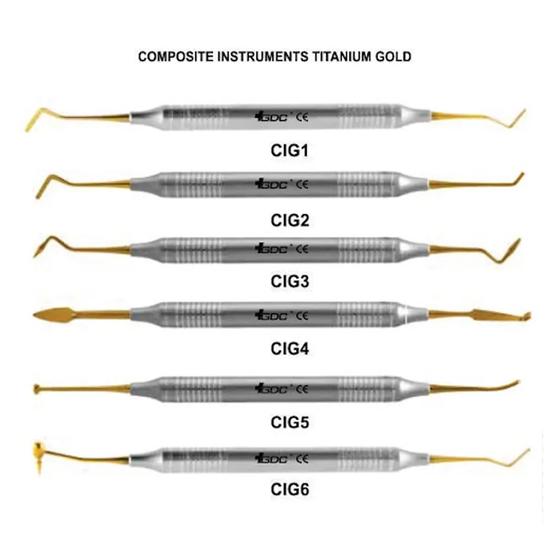 GDC Composite Instrument Gold Titanium Set Of 6 (CIGS6)
