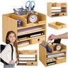 Bamboo Desk Drawer Organizer Document Organizer