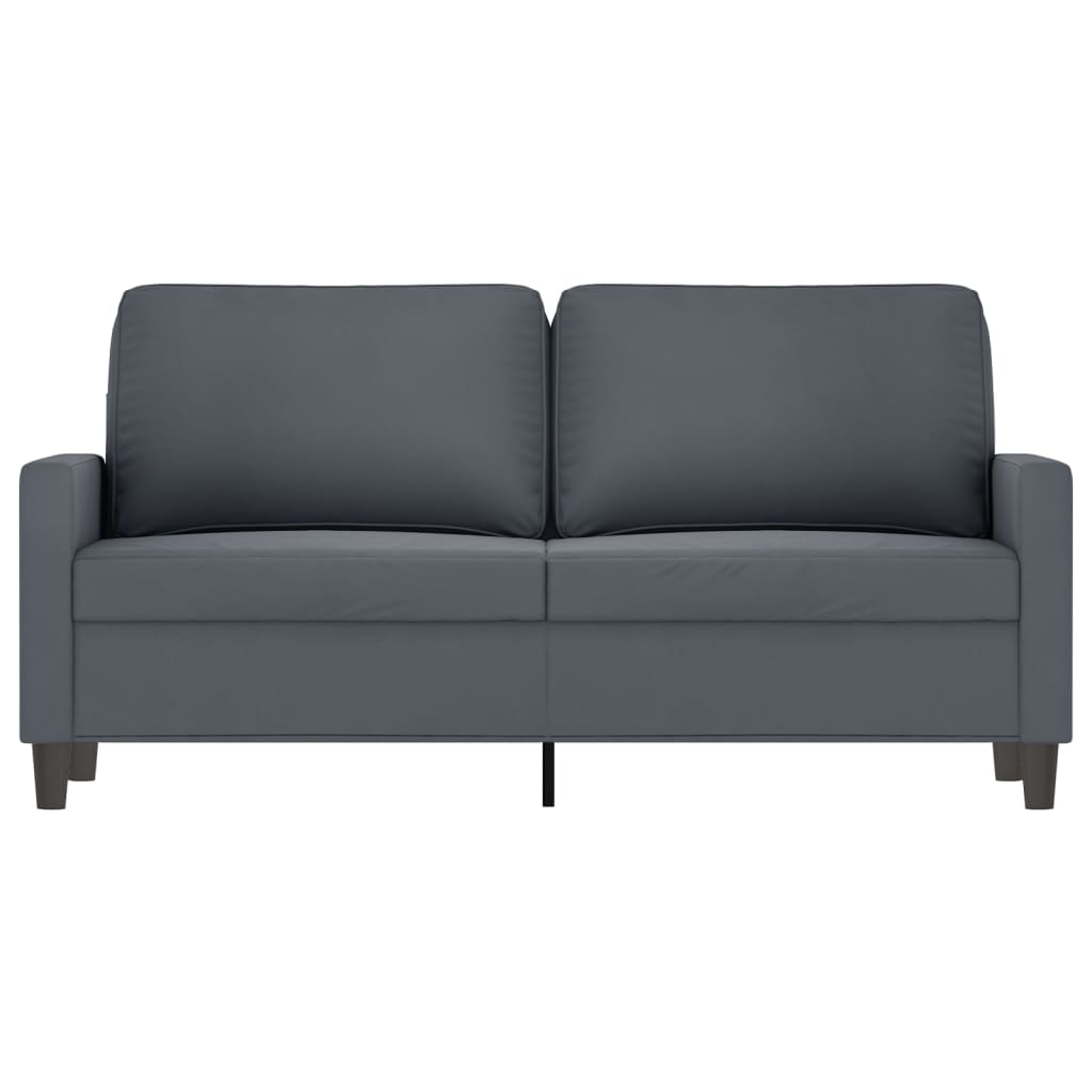 Vidaxl 2-Seater Sofa, Dark Grey, 140 Cm, Upholstered In Velvet