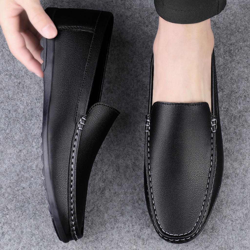 FashionMen Loafers Slip On Fashion Tassels Leather Men Shoes Outdoor Bussiness Casual Formal Shoes Footwear Sapato Social Masculino