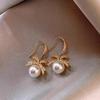 Guliya Bow Pearl Ear Hooks: Luxurious, Trendy 2023 High-End Earrings for Women