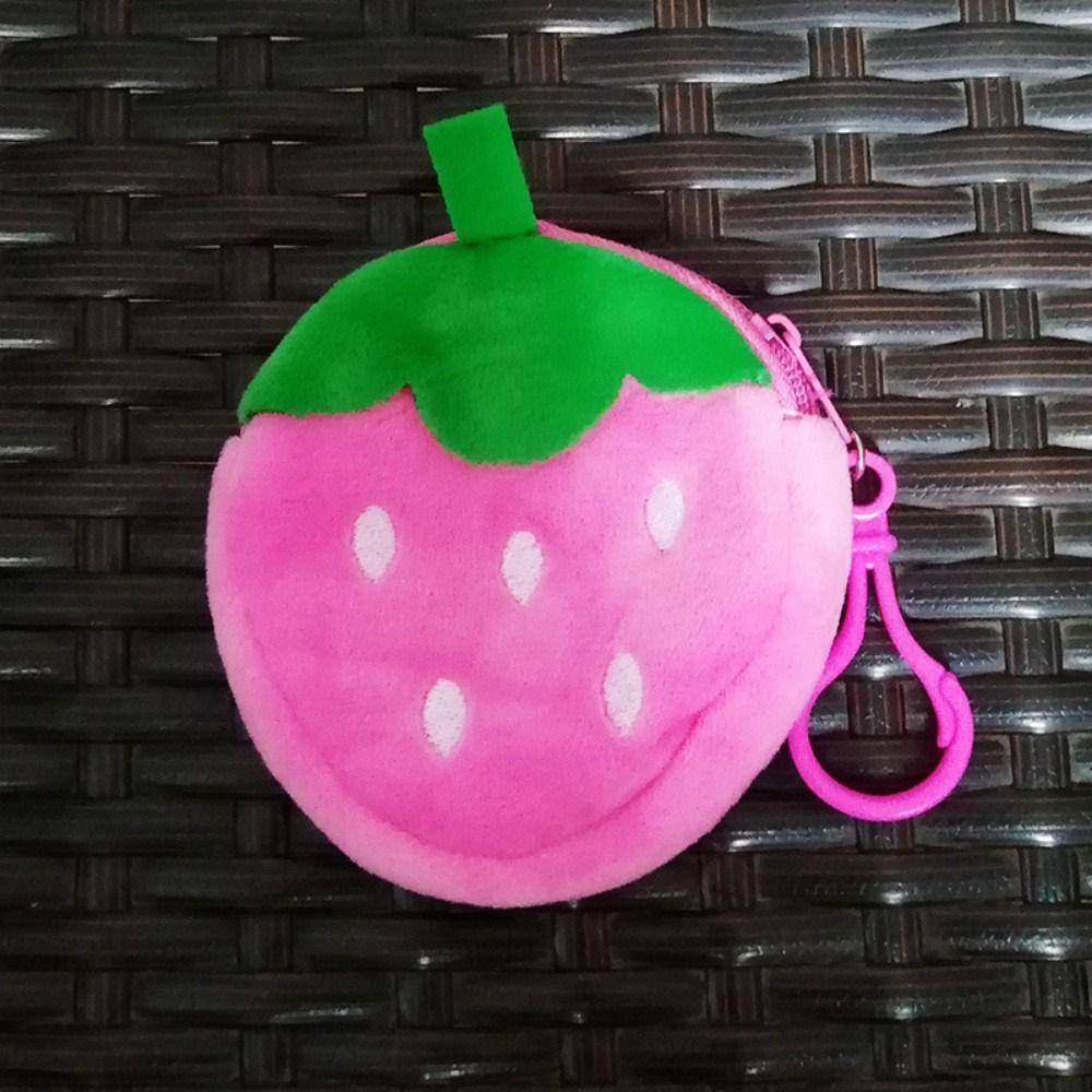 Watermelon Fruit Coin Bag With Hook 8CM Coin Pouch Keyring Pluhs Coin Purse  Put The Key/Coin