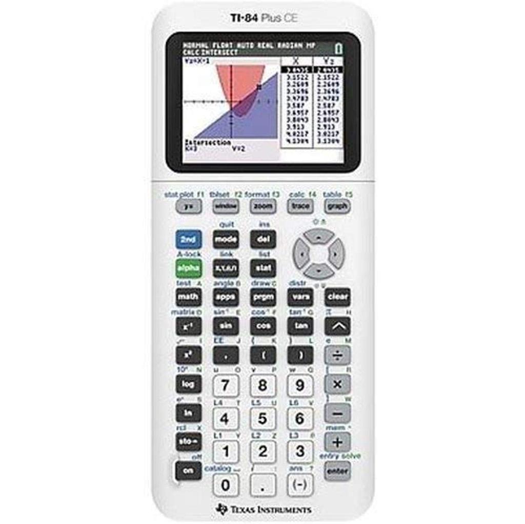 Plus CE Color Graphing Scientific White Ti-84 Calculator,