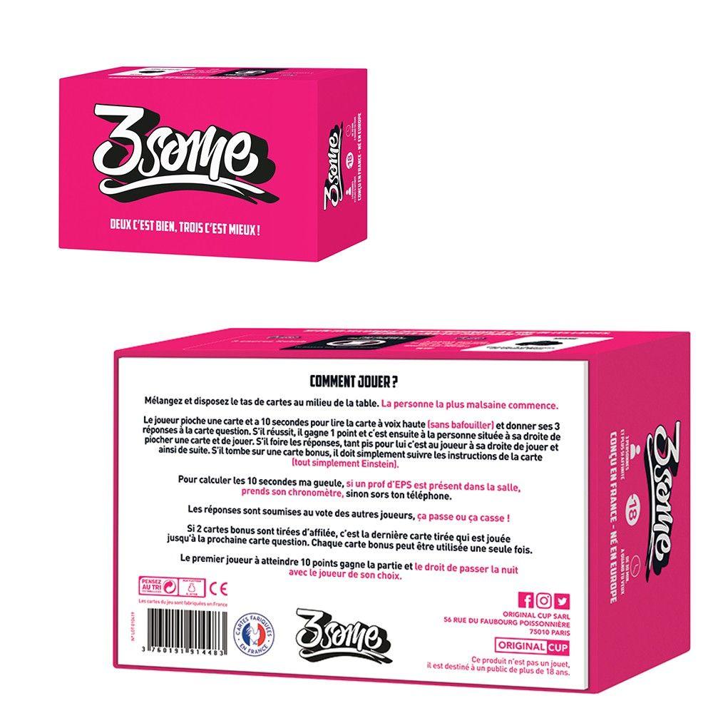 JEU DE CARTES HUMORISTIQUES 3 SOME BLANC