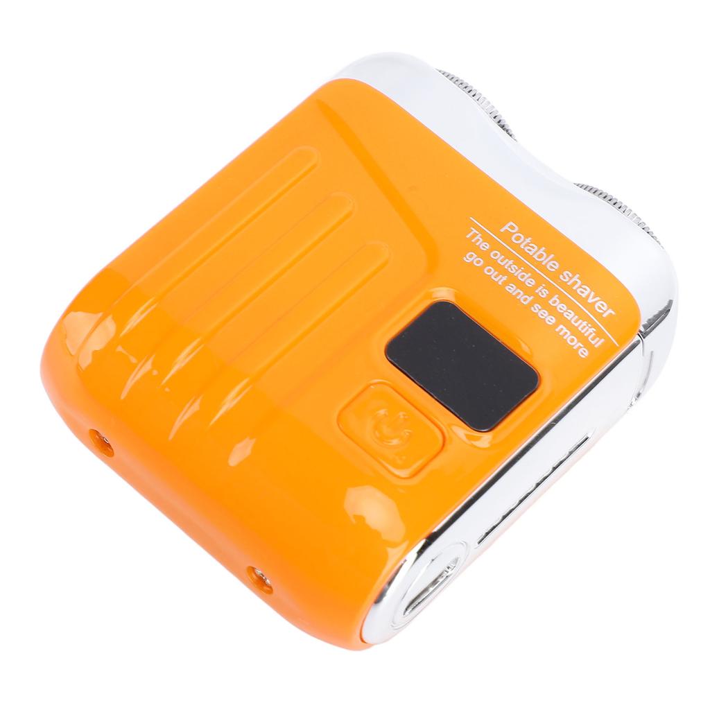 Mini Rotary Beard Trimmer with Power Display Washable Magnetic USB Rechargeable Compact Electric