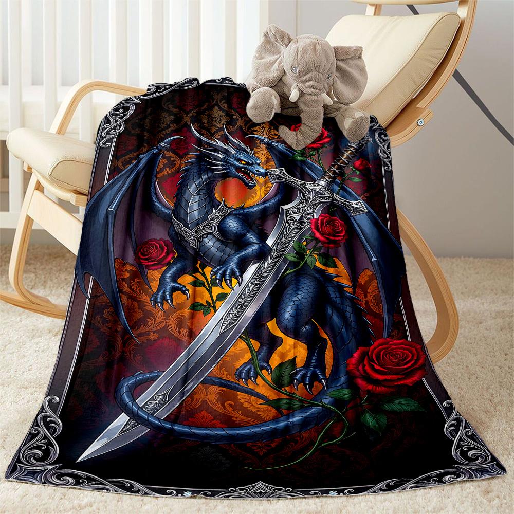 Gothic Style Blanket Ultra-Soft Perfect for Office Bedding Couch All-Season Use Playful Design Gifts For Family Or Friends