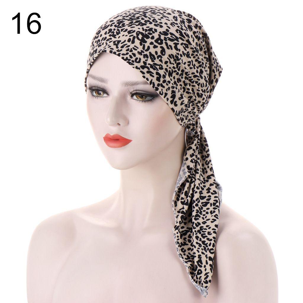 

Flower Print Women Cancer Headscarf Turban Cap Head Wrap Muslim Hijab Chemo Hat 16