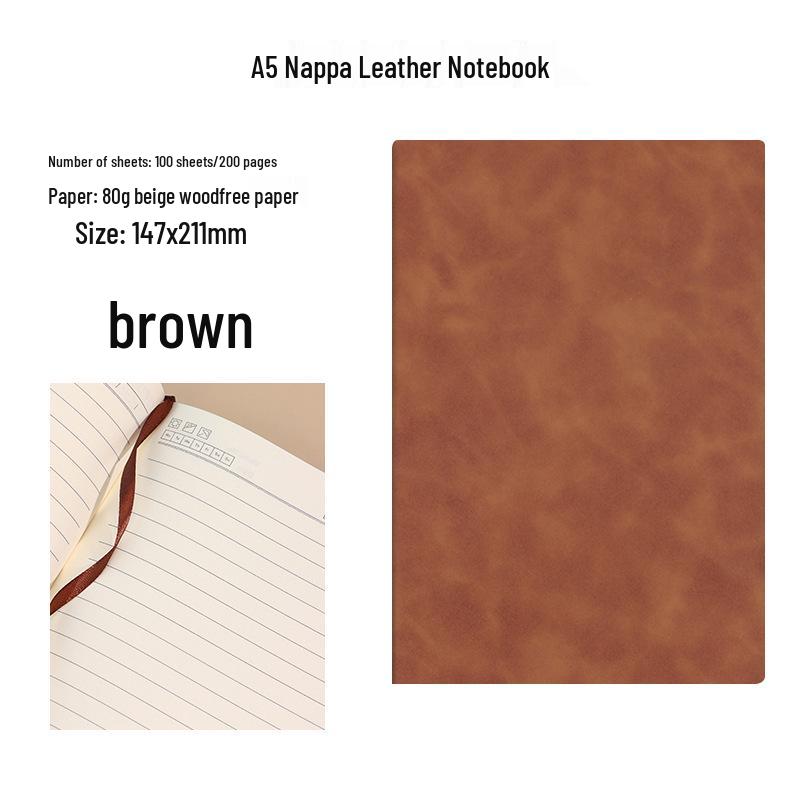 A5 PU Leather Business Office Notebook with Daolin Paper