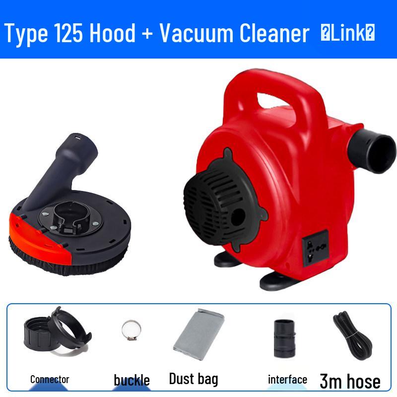 Dustproof Cover for Angle Grinder - Protective Polishing Vacuum Cover for Stone Concrete, Fits 100/125 Type Hand Grinders.