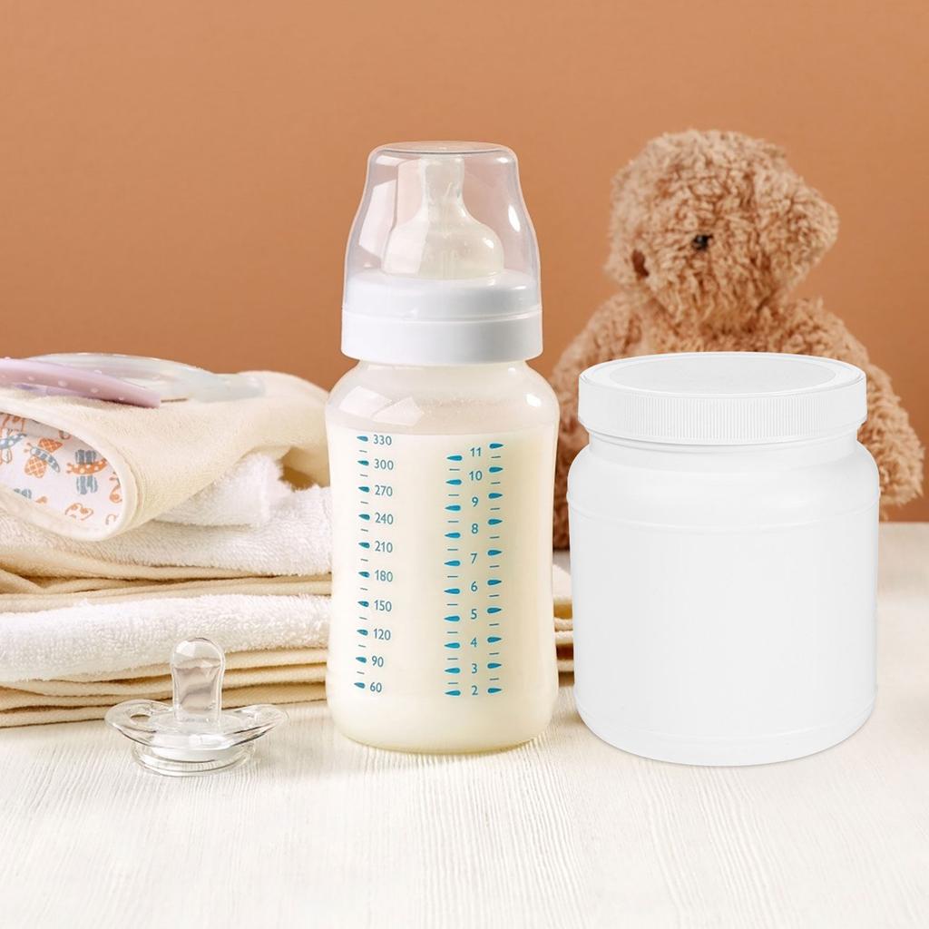 Wide Mouth Airtight Plastic Storage Jar Large Capacity for Powder Milk Protein Coffee Powder Food Storage Kitchen Pantry Travel